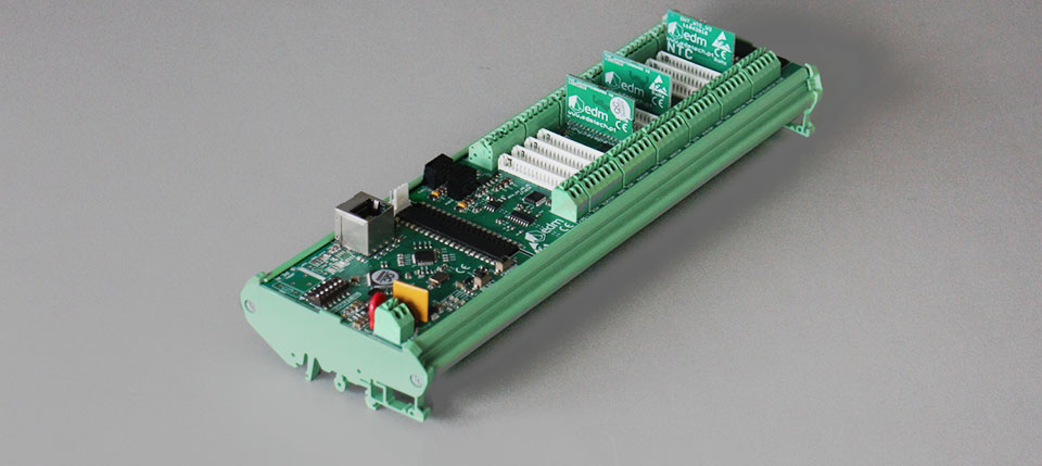 Placa eletrónica do sistema de aquisição de temperatura